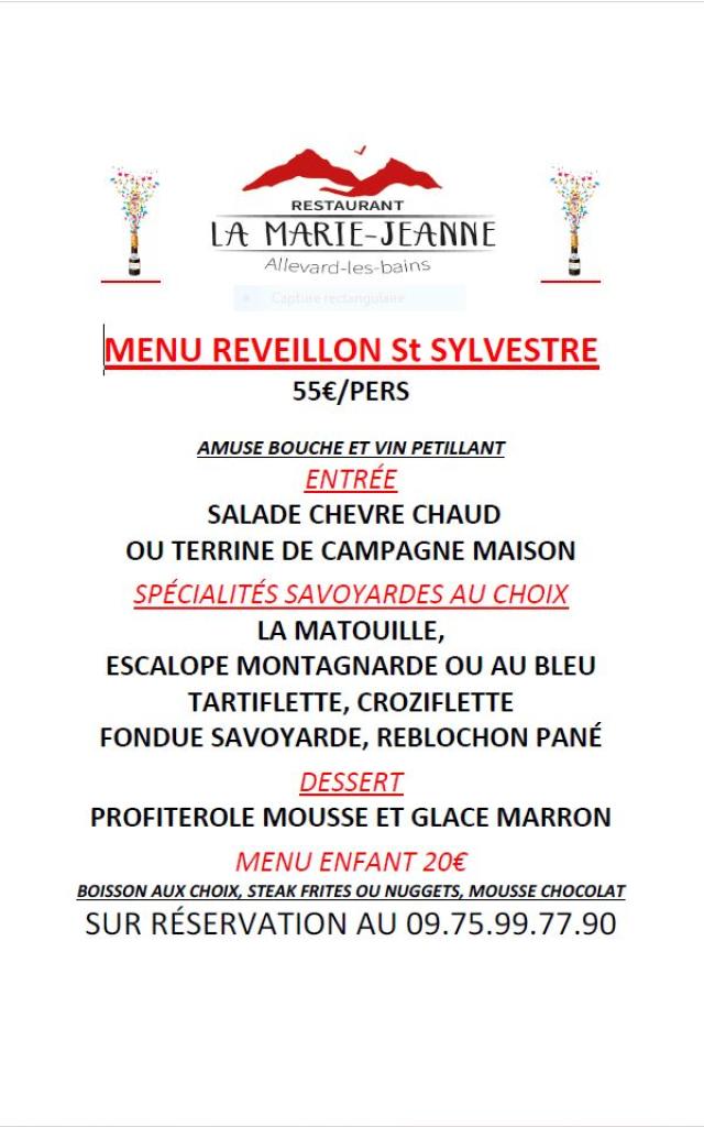 Menu Marie Jeanne