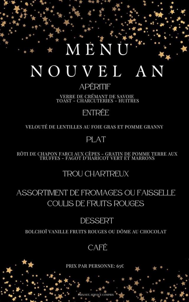 Menu Nouvel An Ecureuil